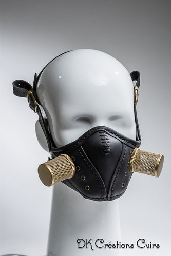 Masque respirateur noir avec faux filtres